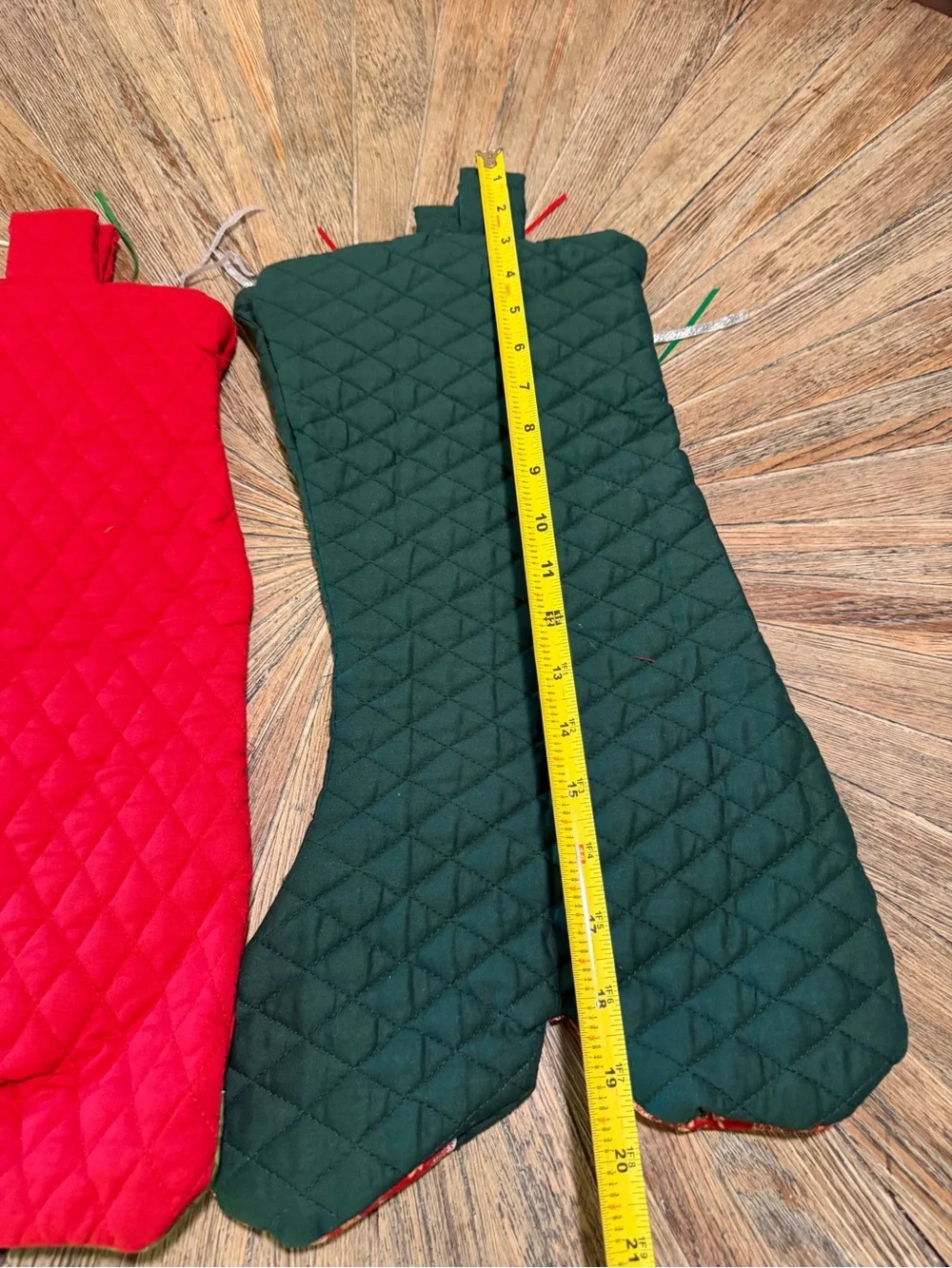 Pair Handmade Quilted Chili Pepper Cowboy Boots Christmas Stockings Southwestern